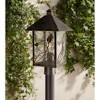 Franklin Iron Works French Garden Rustic Farmhouse Outdoor Post Light Bronze Leaf and Vine Motif 17" Clear Seedy Glass for Exterior Light Barn Deck - 2 of 4
