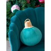 Shiraleah Merry Medium Bauble Christmas Ornament Pillow, Green - 2 of 3