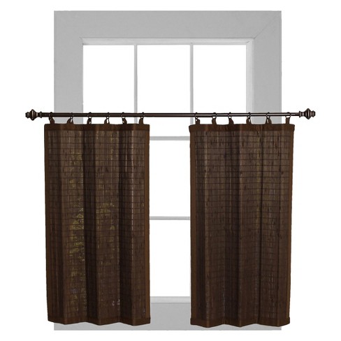 tier apply online 5 Bamboo Versailles Tier Curtain Ring Target : Top Set