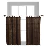 2pk 24"x36" Light Filtering Rayon From Bamboo Window Curtain Tiers - Versailles