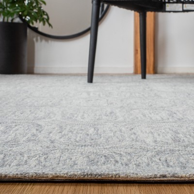 Gray Hand-Tufted Wool Reversible Runner Rug 2'3" x 9'