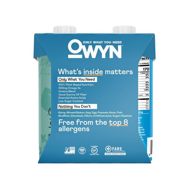 OWYN Protein Shake - Smooth Vanilla - 4pk/44.6 fl oz, 3 of 5