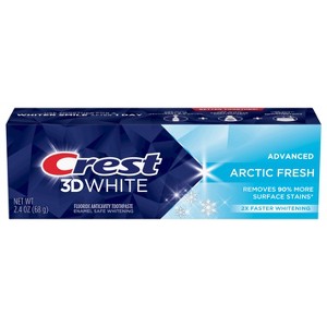 Crest 3D White Advanced Teeth Whitening Toothpaste, Arctic Fresh, 2.4 oz - 1 of 3
