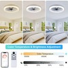 HUMHOLD 20'' Low Profile Ceiling Fans with Lights and Remote Control, Dimmable LEDs Lights, 6-Speeds - 3 of 4
