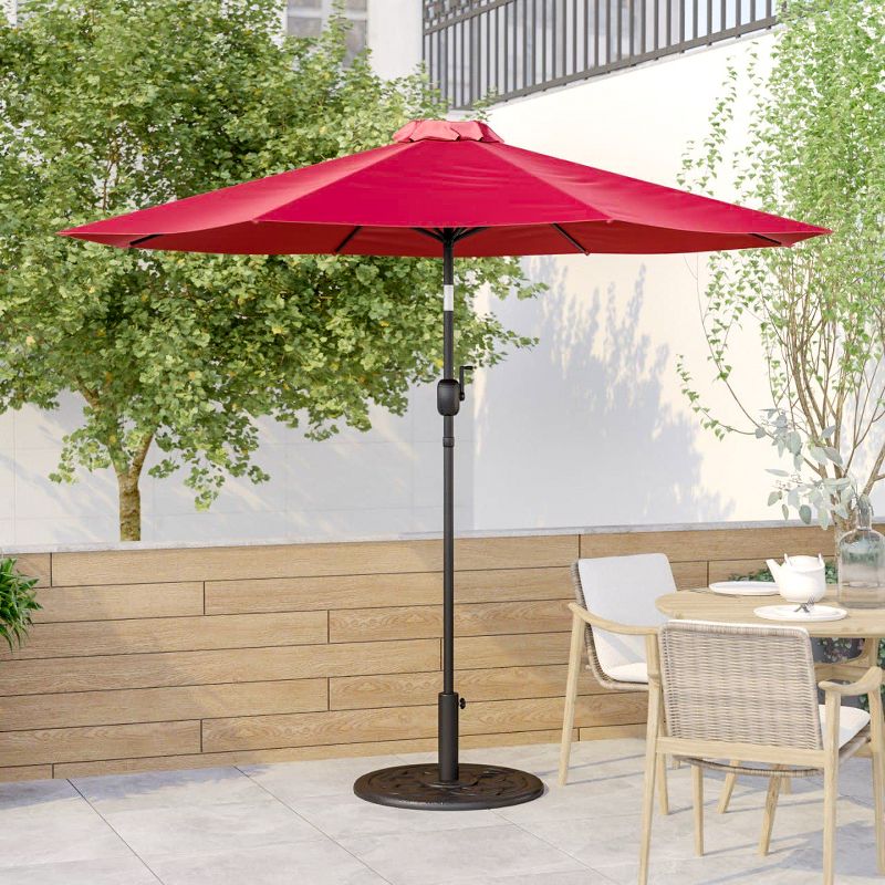 Emma and Oliver 9' Outdoor Patio Umbrella-Crank & Tilt Function - 1.5" Diameter Steel Pole, 2 of 11