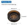 Unique Bargains Rubber Non-Slip Furniture Caster Cups Round Floor Pads 4 Pcs - 2 of 4