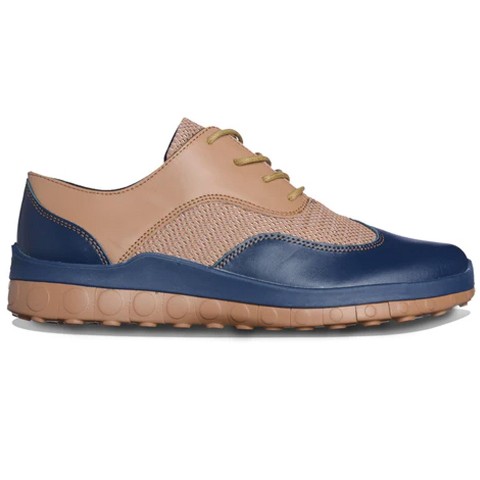 CCILU Horizon Duke Men Formal dress shoes Casual Sneakers Navy Blue/Tabacco Brown 13