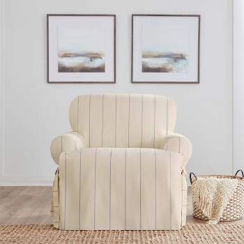 Sure Fit Heavyweight Cotton Duck T Cushion Chair Cover