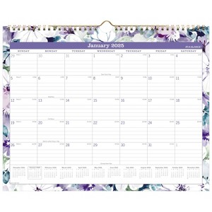 At-A-Glance 2025 Wall Calendar 11.875"x14.875" Floral: Twin-Wire Binding, Non-Toxic, Acid-Free Paper, Adult Stationery - 1 of 4