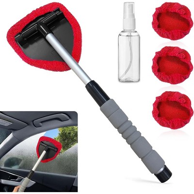 TruAIR Car Window Cleaner Tool with Brush and Duster