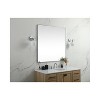 Elegant Lighting Soft corner metal square mirror 42x42 inch in Silver - 3 of 4