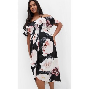Women's Plus Size Love Me Do Dress - black | CITY CHIC - 1 of 4