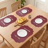 REGALWOVEN Solid Placemats Set of 6 Leather Placemats for Kitchen Dining Table Decor Heat Resistant Table Placemats Sturdy Table Mat - 3 of 4