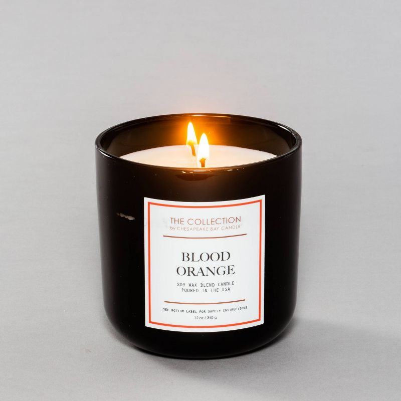 2-Wick Black Glass Blood Orange Lidded Jar Candle 12oz - The Collection by Chesapeake Bay Candle, 1 of 13