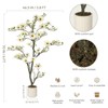 Artificial Magnolia Tree, Faux Flower Plant with Realistic Leaves for Indoor Outdoor Home Office Decor, White - 2 of 4