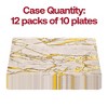 Smarty Had A Party 13" White w/ Gold Marble Square Paper Charger Plates - 120 pcs - 4 of 4