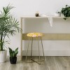 Maritza Lisa White Checkered Flowers Counter Height Barstool - Deny Designs - 2 of 2