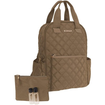 Joan & David Diamond Quilted Nylon 18 Inch Workbook Backpack