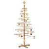 vidaXL Wooden Christmas Tree with Stand Brown 59.1" bamboo - 3 of 4