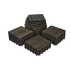 Dolonm 30-Pack Acacia Deck Tiles - 12"x12" Interlocking Waterproof, Anti-Slip for Poolside/Patio, DIY in 30 Mins - 4 of 4