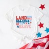 Simply Sage Market Land Of The Free Bubble Short Sleeve Tee - XS - White - 3 of 4
