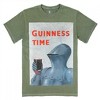 Mens Guinness Time Medieval Knight Front Back Print Mineral Wash Premium T-Shirt - 2 of 4