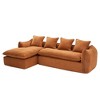 106.3'' Chenille Compression L-Shaped Modular Sectional Sofa with High-Density Sponge and 4 Accent Pillows - 4 of 4