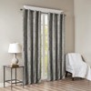 DSVIMOY Curtain Panels, Knitted Jacquard Damask Total Blackout Grommet Top Curtain Panel for Living Room, Bedroom, Charcoal, 95"*50"*0.13" - 4 of 4