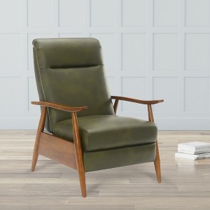 Lyngins Modern Massage Recliner with Adjustable Footrest & Wood Arm,Accent Lounge Chair for Bedroom,Living Room - 1 of 4