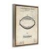 Stupell Industries American Football Sports Blueprint Floating Frame Canvas Art, Brown, 17" x 21" - 2 of 4