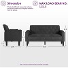 TYBOATLE Velvet Loveseat Sofa Set, 3-Piece Tufted Couch with 2 USB & Cup Holders, Small Space Furniture for Apartment, Office, Bedroom - 3 of 4