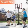 RISOKEYS Portable Basketball Hoop, Height Adjustable 7.5-9.2ft, with 32 in Backboard and Wheels, for Indoor Outdoor - 2 of 4