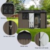 Metal Metal garden sheds outdoor storage sheds with window Brown - 4 of 4