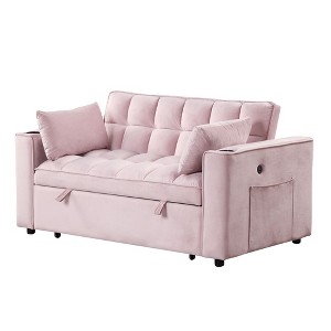 NicBex 58 Inch Multi-Functional Sofa Bed with Cup Holder and USB Port for Living Room,Apartment,Office - 1 of 4