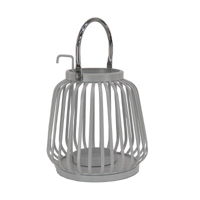 Metal Outdoor Candle Holder Lantern Gray - National Tree Company