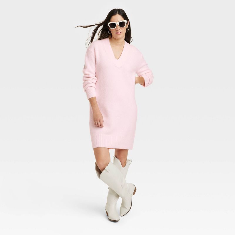 Women's Long Sleeve Tunic Mini Sweater Dress - Universal Thread™, 4 of 11