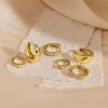 Small Sterling Silver Huggie Hoop Earrings Set for Women, 14K Gold Plated Hoops Stacks for Multiple Piercings - 4 of 4