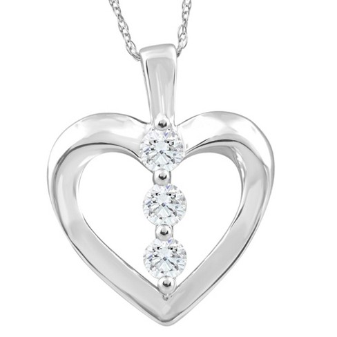 3/4 CT. T.W. Diamond Lock Pendant in 10K White Gold