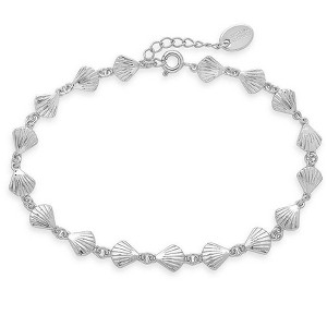 SHINE by Sterling Forever Delicate Scallop Shell Bracelet Silver - 1 of 3