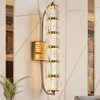 LNC Frvabert 1-Lights 4.3" Luxury and  Glam Flush Muont Integrated LED Crystal Wall  Lights, Gold - 2 of 4