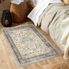 Washable Area Rug Vintage Foldable Thin Rug,Soft Low-Pile Non-Slip Stain Resistant Floor Indoor Outdoor Carpet - 4 of 4