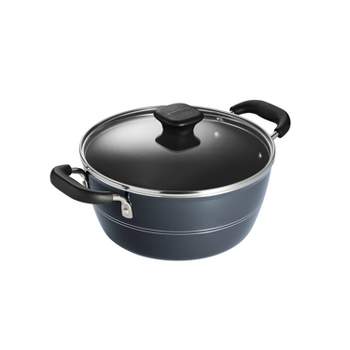 Tramontina Dutch Oven Cast Iron 5.5 Qt Matte Black with Gold Stainless  Steel Knob, 80131/084DS