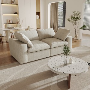 Modular Cloud Sectional Couch for Living Room, Love Seat Sofas, Modern Convertible Cloud Sofa, Cushion Covers Removable - 1 of 4