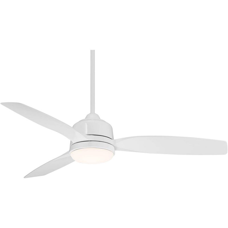 54" Casa Vieja Tres Aurora Modern Indoor Outdoor Ceiling Fan with Dimmable LED Light Remote White Opal Diffuser Wet Rated for Patio Exterior House, 1 of 10
