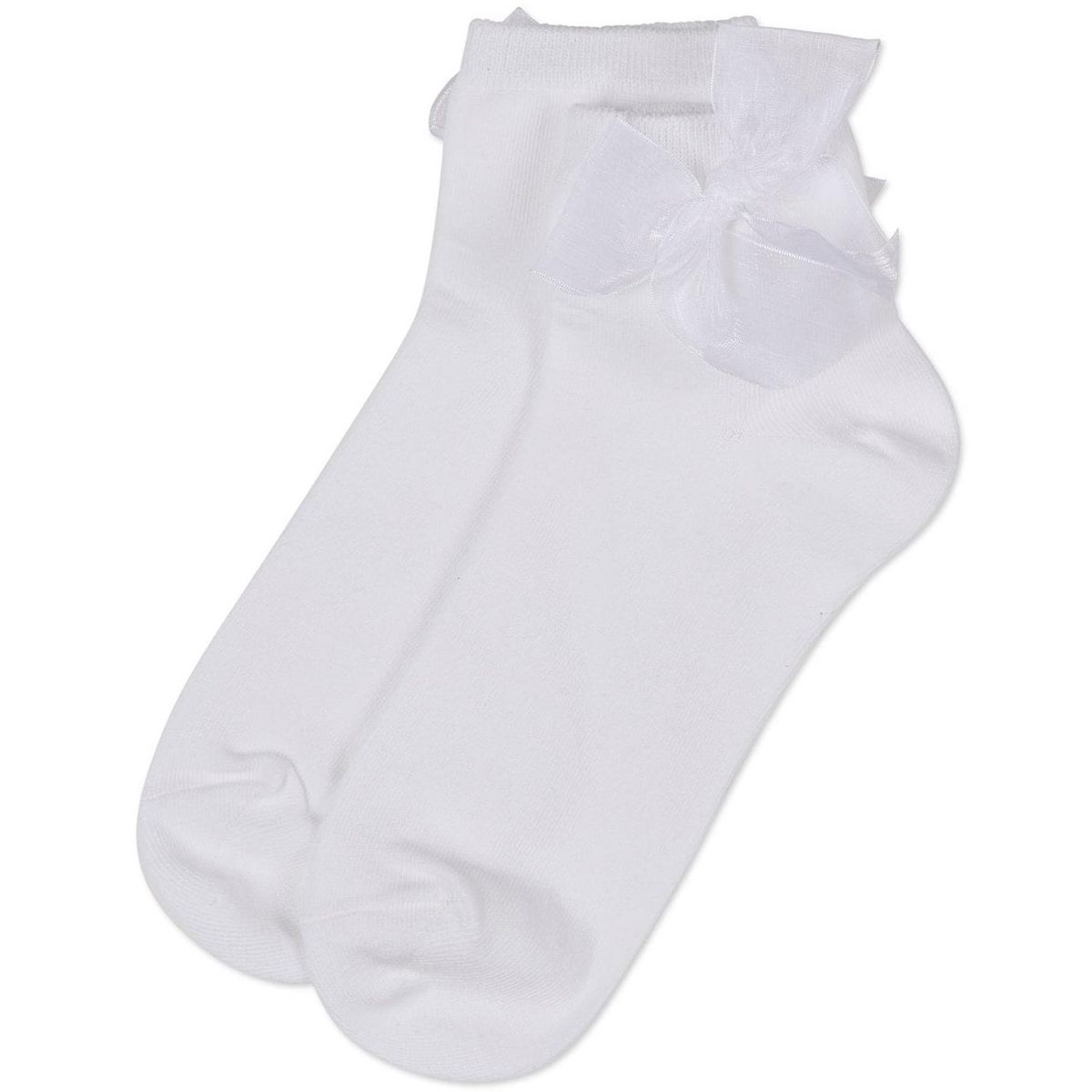 Memoi Women's Cotton Rich Tulle Bow Trimmed Ankle Sock - thumbnail 9
