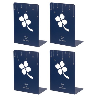 Unique Bargains Pressed Flowers L-Shaped Desk Organizer Bookend for Stationery Desktop Office Accessories