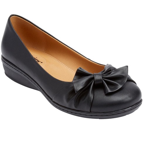 Wide black hotsell flat shoes