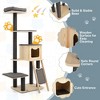 Tangkula 69 in Modern Wood Cat Tree 5-Tier Tall Cat Tower w/ Washable Cushions - 4 of 4