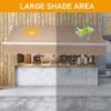 Karl Home | 12 ft. x 10 ft. Brown  Polyester Cover Retractable Patio Awning - 2 of 4