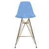 LeisureMod Cresco Mid Century Modern Acrylic Counter Height Barstool with Gold Chrome Base – Ideal for Kitchens and Dining Rooms - 4 of 4